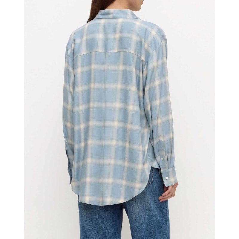 Assembly Label Womens Luka Japanese Shirt Steel Blue Check image number 1